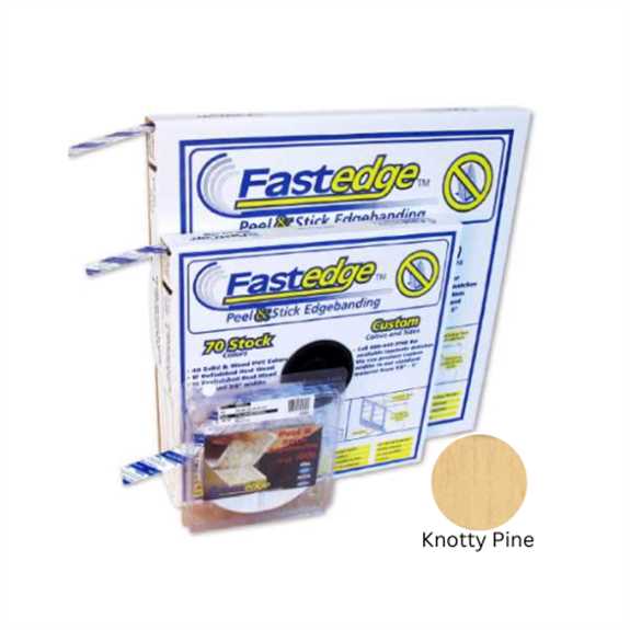 Pvc 15/16 Fastedge PSA Knotty Pine  50' Roll - Peel and Stick Roll
